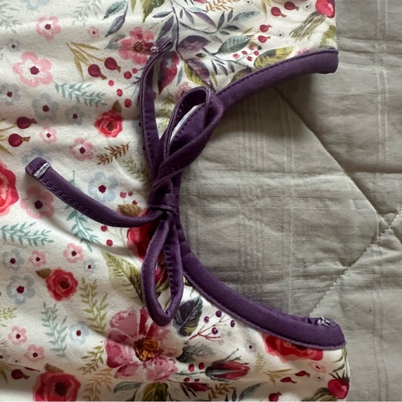 Cheeky Plum Floral Leotard with Red and Purple Accents- 5T - Picture 4 of 9